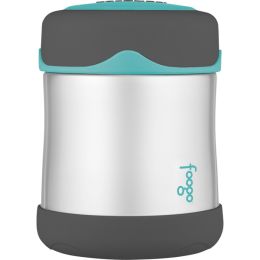 Thermos Foogo&reg; Stainless Steel, Vacuum Insulated Food Jar - Teal/Smoke - 10 oz.