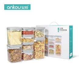 Ankou Kitchen Canisters,Kitchen Canisters Food Containers,,Jars for Food Storage (quantity: 8)
